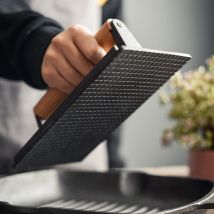 Universelle rechteckige Fleischpresse, robuste Steak- und Burgerpresse mit Griff, Grill-Kochwerkzeug, hohe Temperaturbeständigkeit