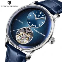 2025 PAGANI DESIGN Neue 42 mm Herrenmode Freizeit mechanische Uhr mit ausgehöhltem 10 Bar wasserdichtem Nachtlicht Automatik Herren