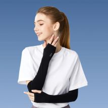 Eisseide-Sonnenschutzärmel für Männer und Frauen, Sommer-Radfahren, coole Ärmel für Outdoor-Sportarten, Sonnenschutz und Belüftung, Armstulpen