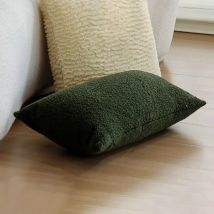 30x50 Ultra Soft Teddy Kunstfell Kissenbezug für Wohnzimmer Sofa Dekokissenbezug Weißer Plüschkissenbezug Nordischer Stil Zuhause