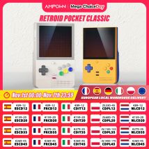 AMPOWN Retroid Pocket Classic Giocatori di giochi portatili 3.92 ''AMOLED 1080P 60FPS Android 14 Lettore di videogiochi retrò portatile Adreno