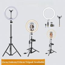 10" 26cm LED Selfie Ringlicht Fotografie Videoleuchte RingLight Telefonständer Stativ Fülllicht Dimmbare Lampe Trepied Streaming