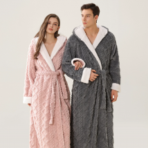 Neue Winter Flanell Mit Kapuze Männer Lange Robe Lounge Tragen Verdicken Warme Korallen Fleece Männlichen Nachtwäsche Kimono Bathribe Kleid Lose Homewear
