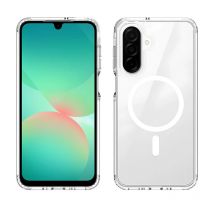 Custodia magnetica Magsafe per Samsung A17 A56 A36 A26 A16 A06 A55 A35 A15 A54 4g 5g Cover rigida ibrida Trasparente antiurto Soft Shell