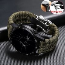 Sports Nylon Strap Rope Watch Band 20mm 22mm Universal Replacement Bands Wristband Rope Bracelet Men Watchband Adjustable Buckle