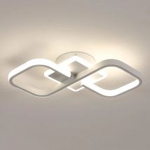 Luz de techo LED cuadrada moderna, luz de techo LED acrílica de 36W 4050LM 40,5 cm, lámpara de techo LED blanca, luz neutra de 4500K