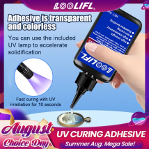 50g Crystal Resin UV Glue DIY Jewelry Making High Hardness Fast Drying Harder Epoxy Glue, UV Cure Resin for Craft Jewelry Making