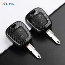 ABS Carbon Fiber Car Key Case Cover For Peugeot 106 107 206 207 306 307 406 407 For Citroen C1 C4 Protector Fob Accessories