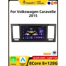 Podofo 4G CarPlay Android Radio For VW Caravelle 6 T6 2015-2020 Car Intelligent System 2din GPS Stereo Unit Multimedia Player