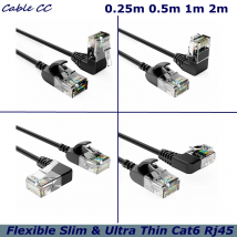 90 Grad abgewinkeltes, flexibles, schlankes und ultradünnes Cat6-Rj45-Ethernet-Patch-LAN-Kabel mit einer Höhe von 10 Gbit/s und 550 MHz für PC, Router