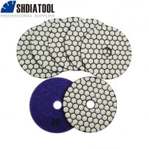 SHDIATOOL 7pcs Dia 4 "/100 millimetri Grit #30 Diamante Tamponi Per Lucidatura A Secco In Resina di Bond Flessibile Dry levigatura A Disco Per Granito di Marmo di Ceramica