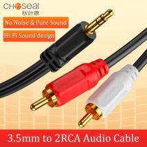 Choseal 2rca 3,5mm Klinken kabel rca audio aux kabel für Heimkino-DVD-TV-Verstärker rca bis 3,5mm Lautsprecher kabel