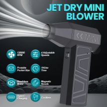 Mini Turbo Jet Fan 130000RPM Ventilatore d'aria elettrico Ventilatore per condotto portatile Ventilatore violento per tastiera del computer all'aperto Auto Casa
