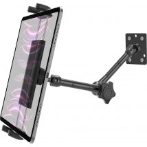 Metall-Tablet-Wand- und Autohalterung – Bohrbasis, verstellbarer Arm, passend für 4–13 Zoll iPad Pro/Air/Mini, Galaxy Tab, iPhone, Switch, Truck & Ki