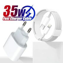 Caricabatterie rapido PD da 35 W per iPhone 13 Pro 14 Plus 11 12 mini XS Max XR X iPad Air Cavo di ricarica rapido Adattatore di alimentazione USB-C