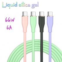 UGOURD Liquid Silicon Type C To C Fast Charging Cable USB to C PD 60W Huawei SCP 66W For Huawei