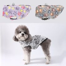 Winter Dog Clothes Soft Fleece Apparels For Small Cats Dogs Costume With D-Ring Reflective Pet Jacket Coat French Bulldog Outfit