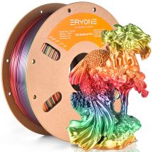 Eryone Silk Rainbow PLA 1KG Filamento 1,75mm ±0,03mm Qualità eccellente per stampante 3D Sunset Tavolozza vibrante Materiali arcobaleno
