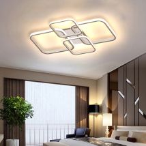 Moderne LED-Deckenleuchte, kreativ, 4 Ringe, Schwarz, Weiß, dekorative Lampe für Zuhause, Schlafzimmer, Wohnzimmer, Restaurant, Hotel, Beleuchtung