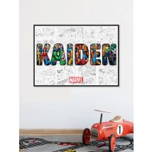 Personalized Boys Name Word Art Print AVENGERS Character Poster Superhero Canvas Painting Wall Art Comic Hero Gift Home Decor