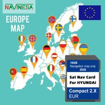 Nuovo per Hyundai H1 i20 Santa Fe Grand Santa Fe Tucson Aggiornamento 2026 Navigazione GEN2 Compact 2.X Scheda SD Mappa Europa Regno Unito Turchia