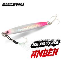 Magic Works Metall-Jig, Meeresangel-Jigs, 20 g, 30 g, 40 g, 60 g, Hechtbarsch-Köder, professionelle Gegenstände, künstlicher Köder, werfender Angelköder