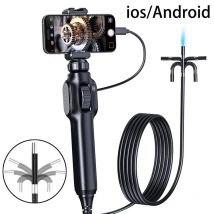 Bidirezionale 360 °   Periscopio articolato HD 1080P Endoscopio Sonda impermeabile da 8,5 mm Endoscopio per ispezione auto per telefono Android/iOS