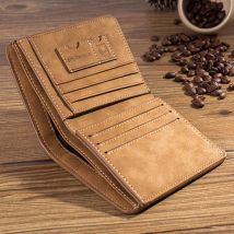 Neue Männer Brieftaschen Kreditkarte/ID Halter Vintage Marke Männlichen Brieftasche Hohe Qualität PU Leder Foto Halter Faltbare Kurze Männer geldbörse