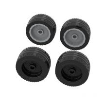 4 Stück kleine Partikel Bausteine Teile Zubehör 66727 18x12mm Rad 18977 24x12mm Reifen MOC DIY