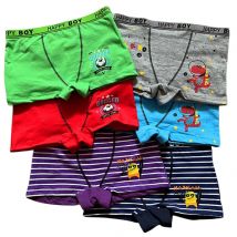 12 teile/los Jungen Baumwolle Slips Dino Sport Pferd Cartoon Design Unterwäsche Baby Boy weiche gesunde Unterhose atmungsaktive Boxer 4-10t