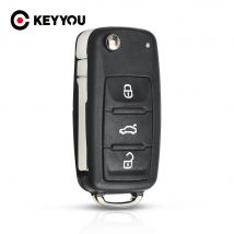 KEYYOU 10 pz per VW VOLKSWAGEN Tiguan Golf Sagitar Polo MK6 HU66 Blade Fob 3 pulsanti Flip Remote