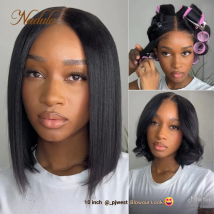 Nadula Bye Bye nodi 2.0™| 7x5 e 13x4 parrucca Glueless diritta Yaki dall'aspetto naturale Pre-sbiancato da indossare e andare
