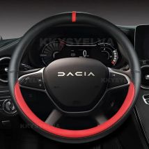 Coprivolante per auto in pelle microfibra per Dacia Logan Sandero Duster Lodgy Jogger Dokker Primavera 2017-2024 Accessori auto