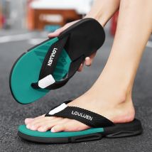 2024 hochwertige Sommer Strand Flip Flops Marke Mode Männer Flip Flops Männer lässig atmungsaktiv verdicken Strand Männer Hausschuhe im Freien