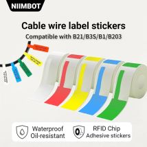 Niimbot-Kabel-Etiketten aufkleber, kompatibel mit b21/b3s/b1/b203