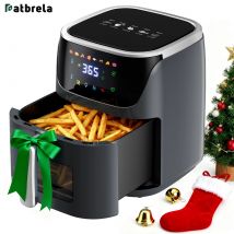 Frytkownica beztłuszczowa Patbrela Visible Air Fryer 7.0L 8-w-1 Max 200 ° Elektryczna frytownica beztłuszczowa z ekranem dotykowym i koszem nieprzywierającim, rozmiar rodzinny