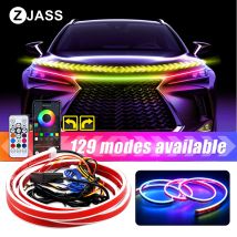 RGB Haube Licht Tagfahrlicht Für 12V Auto APP Steuerung Multi-funktion Led neon Streifen Lauf Lichter Automotive liefert