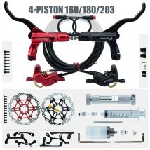 ZOOM HB-876E Disco a 4 pistoni Freno idraulico Scooter elettrico Pieghevole 203 Mountain Bike Spegnimento Nero Rosso 160 E-bike Bicicletta 180