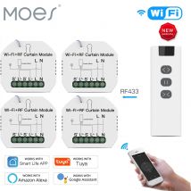MOES Tuya WiFi RF tende a rullo modulo di controllo della tenda interruttore dell'otturatore con telecomando per la protezione solare del motore elettrico Google Home Alexa