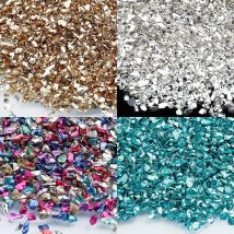 25/50/80g Farbe Zerkleinert Glas Steine Harz Füllung Für DIY Epoxy Harz Form Unregelmäßigen Kristall Nail art Dekoration Schmuck Machen