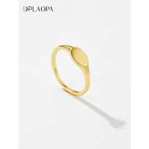 DPLAOPA 925 Sterling Silber Gold Signet Ring Frauen Bestimmten Luxus Schmuck Schraube Edlen Schmuck Mode Runde Hochzeit Juwelen