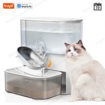 Fontanella per Animali Domestici con Sensore Radar da 3L, Senza Filtro, Dispenser Automatico Senza App per Gatti e Cani di Piccola Taglia, Separazione Acque Reflue da Acqua Potabile
