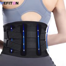 1 Stück verstellbare Kompressions-Rückenstütze mit 4 verstärkten Streben für Unisex, Bandscheibenvorfall, Arbeit, atmungsaktives und komfortables Design