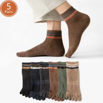 5 Paar Herren-Zehensocken, separate Finger, Sport-Söckchen mit niedrigem Schnitt, hochwertige Baumwolle, Fünf-Finger-Socken für Studenten, vier Jahreszeiten