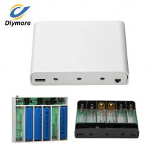 DC UPS 5V 9V 12V Output 6x 18650 Battery Uninterrupted Power Supply DIY Power Bank Box for House Router Cellphone Tablet Modem