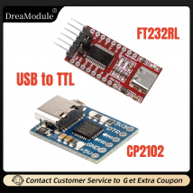 FT232RL FTDI Type-C to TTL Serial Converter Adapter Module 3.3V 5.5V CP2102 Breakout Mini USB to TTL Adapter Board for Arduino
