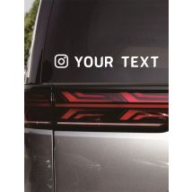 Custom Text Wedding Bar Social Media Sign WEBSITE FACEBOOK Instagram name logo twitter YouTube Snapchat Decal car bike sticker