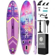 DIXERO Impermeabile Gonfiabile Paddle Board 11''x33''x6''Dulto In Piedi Stile Acquatico Con Accessori Per Kayak Pesca SUP Board