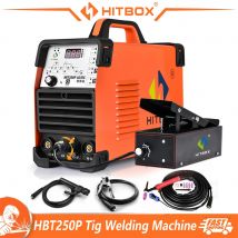 HITBOX AC/DC Saldatrice Tig in alluminio IGBT Inverter 2T/4T HF TIG/MMA ARC Stick Argon Saldatore a impulsi digitali preciso HBT250P