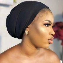 Schwarzer Turban-Lifter unter Turban-Lift-Turbane, Volumiser, leichte Unterschal-Mütze